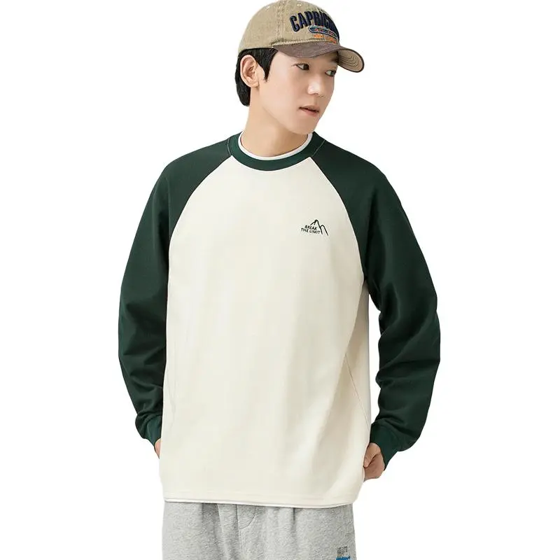 WOOD SOON Crew Neck Pullover Raglan Sleeve Sweat Top Unisex-14