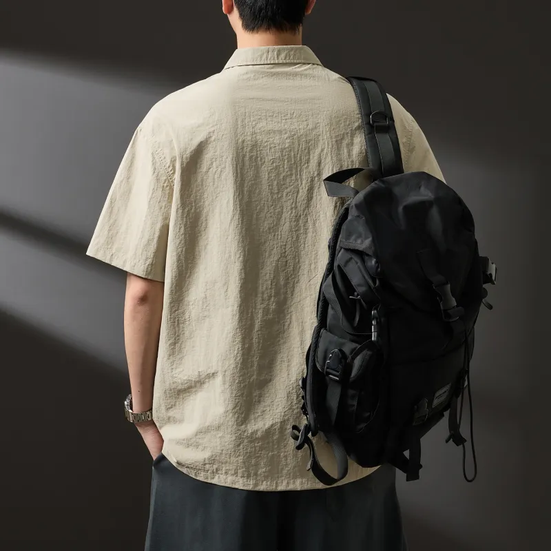 WOOD SOON Trendy Brand Casual Outdoor Shirt Short Sleeved Coat Unisex-24