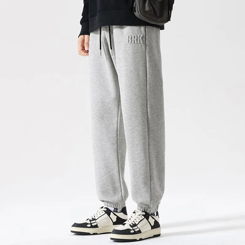 WOOD SOON Knitted Sweatpants Men's Gray-3