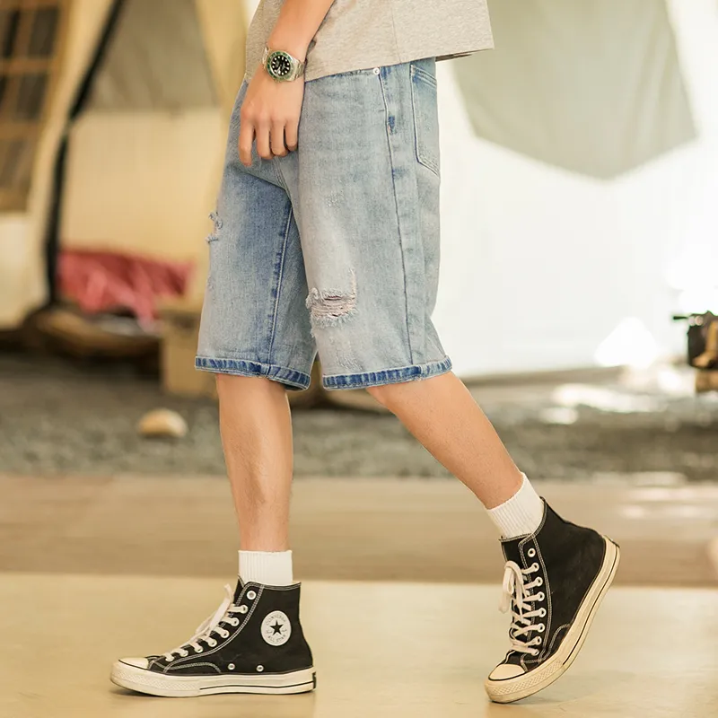 WOOD SOON Denim Shorts Men's Light Blue-7