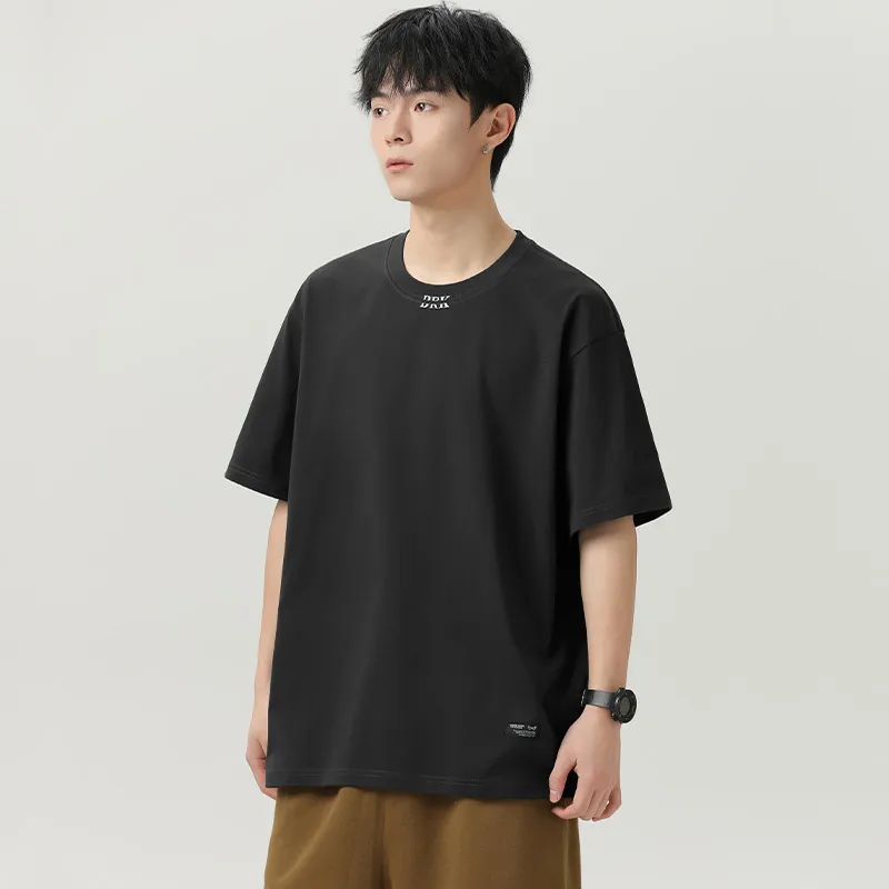 WOOD SOON Crew Neck Japanese Style Trendy Cooling Half Sleeve Casual Top Unisex-2