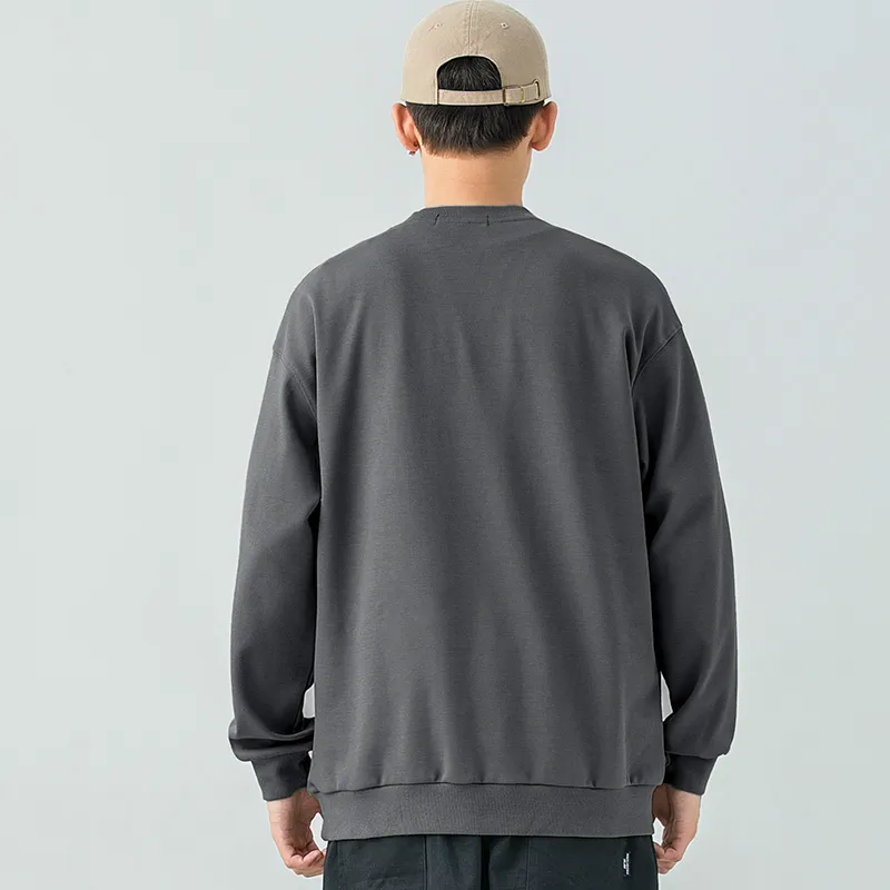 WOOD SOON Classic And Versatile Fashion Trend Outdoor Travel Heavyweight Sweatshirt Men's-14