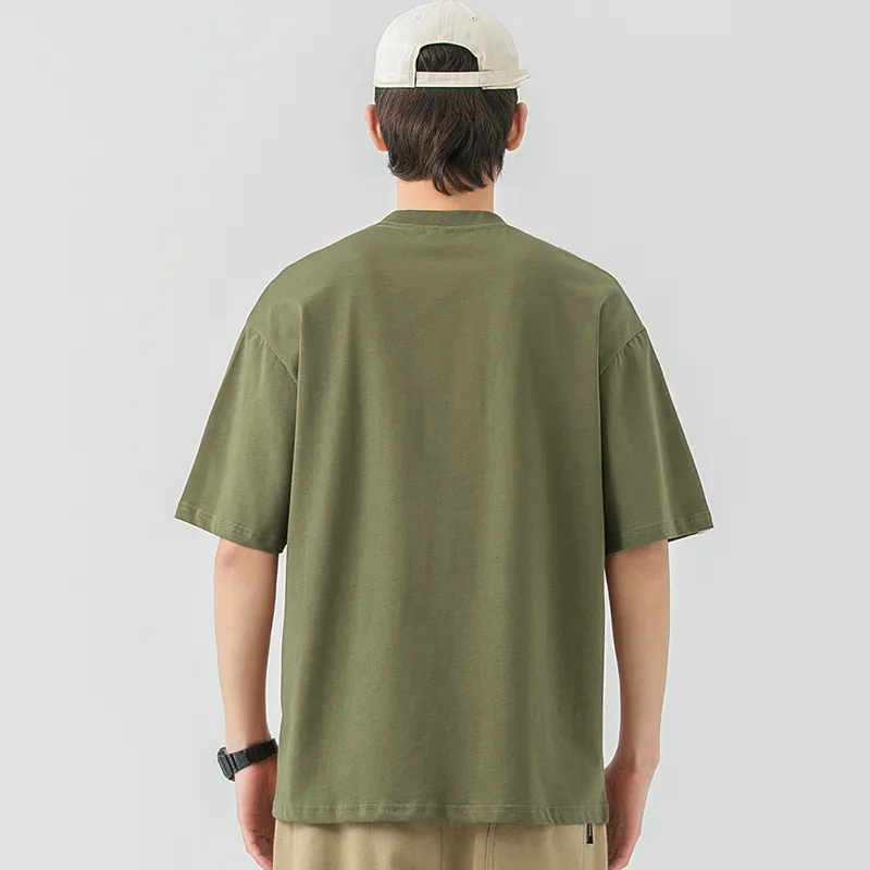 WOOD SOON 100% Cotton Breathable Trendy Brand Versatile Base Layer Men's-5