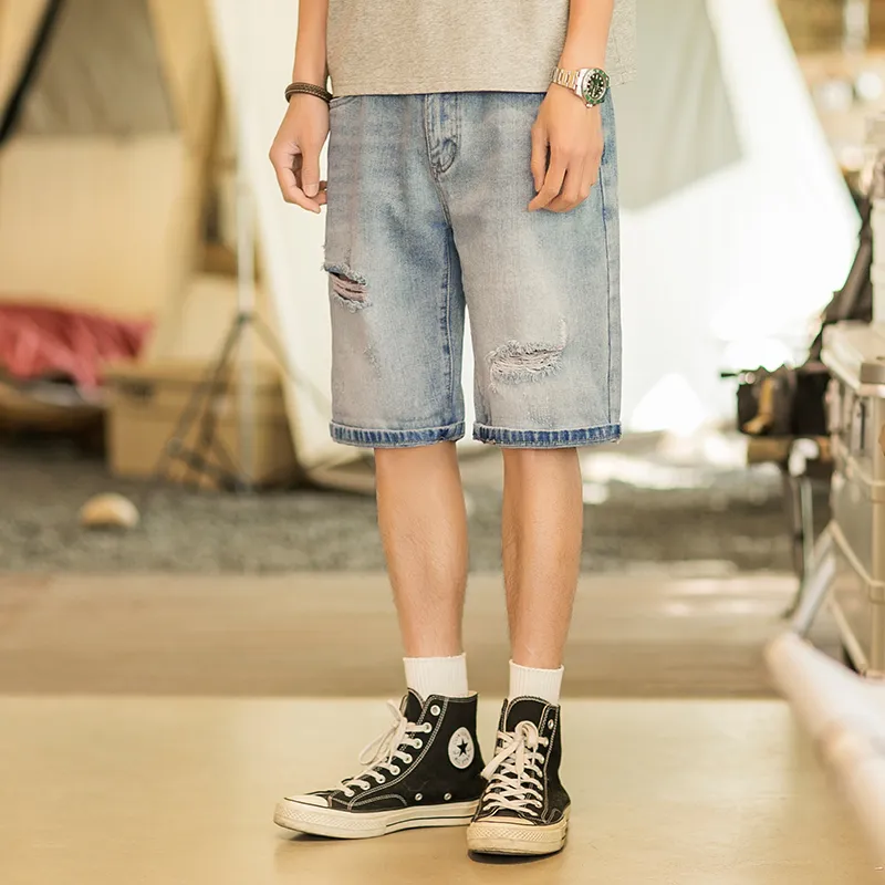 WOOD SOON Denim Shorts Men's Light Blue-2