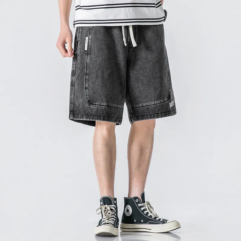 WOOD SOON Denim Shorts Men's Washed Black-6