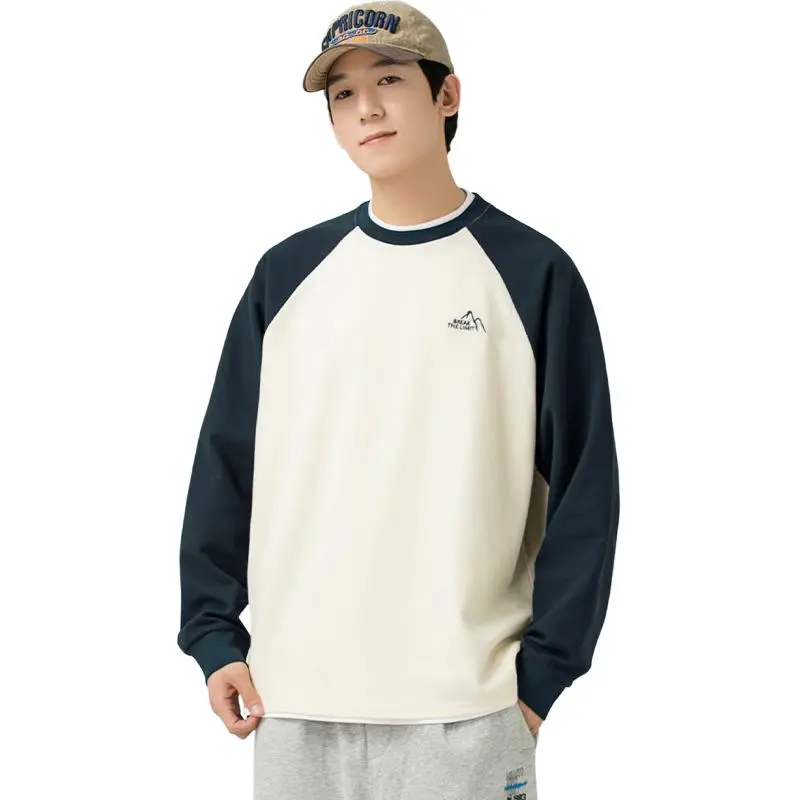 WOOD SOON Crew Neck Pullover Raglan Sleeve Sweat Top Unisex-8