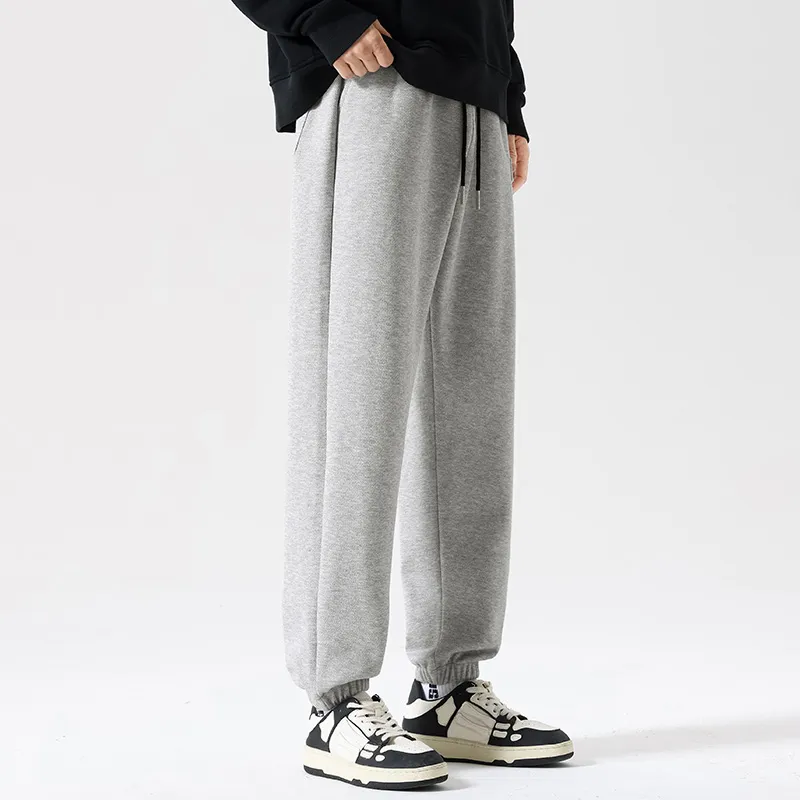WOOD SOON Knitted Sweatpants Men's Gray-2