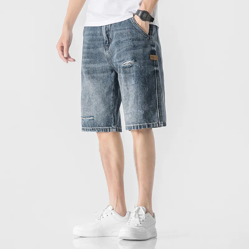 WOOD SOON Denim Shorts Men's Denim Blue-8