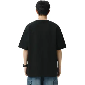 WOOD SOON Loose Fit Half Sleeved Heavyweight American Casual Top Unisex