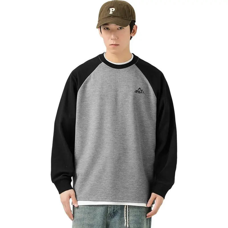 WOOD SOON Crew Neck Pullover Raglan Sleeve Sweat Top Unisex-3