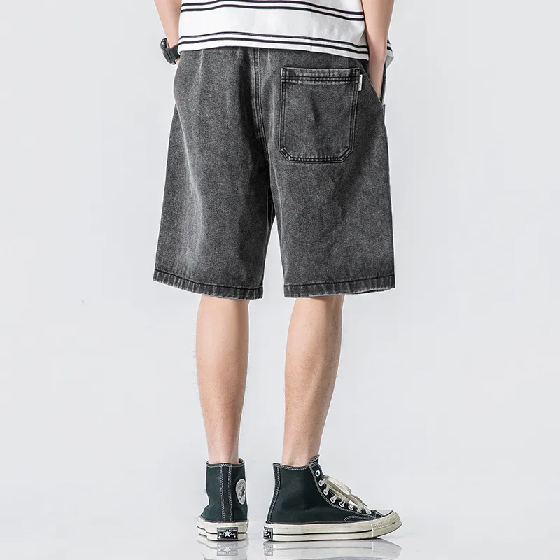 WOOD SOON Denim Shorts Men's Washed Black-9
