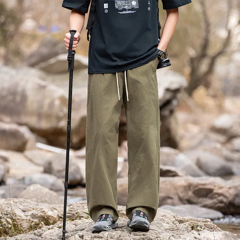 WOOD SOON Japanese Style Versatile Trendy Brand 100% Cotton Cargo Pants Unisex-9