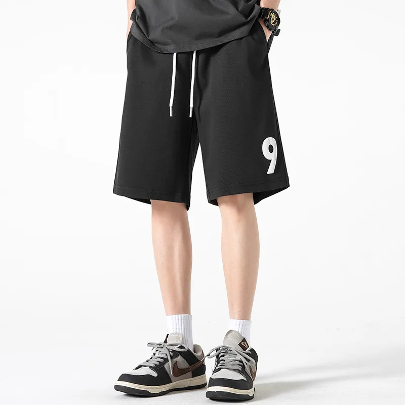 WOOD SOON Trendy Brand Sports Stretch Knee Length Pants Japanese Style Straight Fit Pants Unisex-3