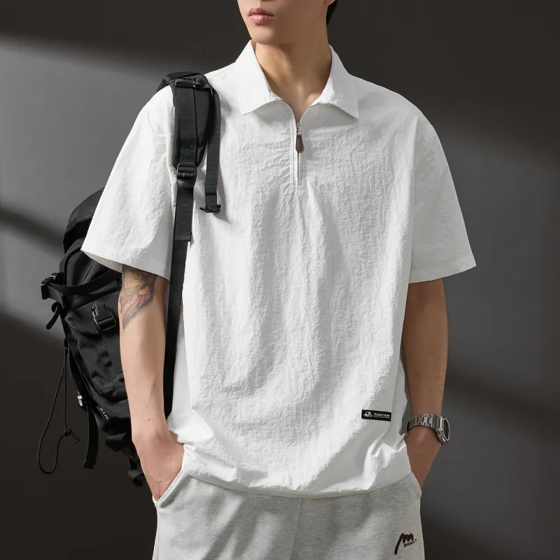 WOOD SOON Trendy Brand Casual Outdoor Shirt Short Sleeved Coat Unisex-4