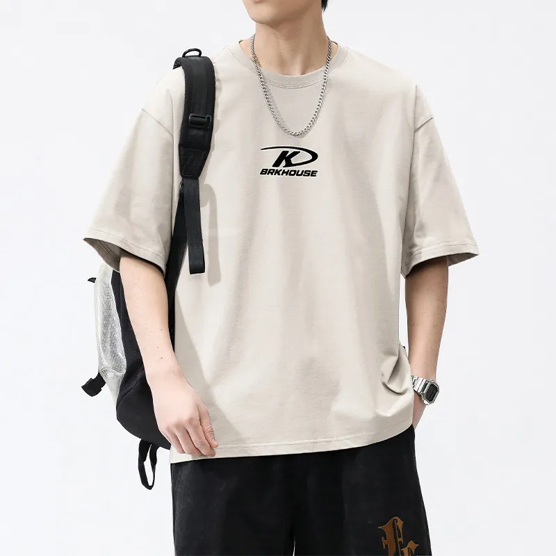 WOOD SOON Top Casual Print Basic Cooling Half Sleeve Unisex-7