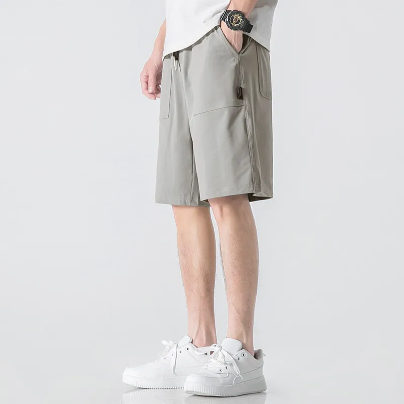 WOOD SOON Casual Mid Length Trendy Men's Knee Length Pants Men's-1