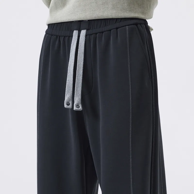 WOOD SOON Casual Pants Unisex Black-5