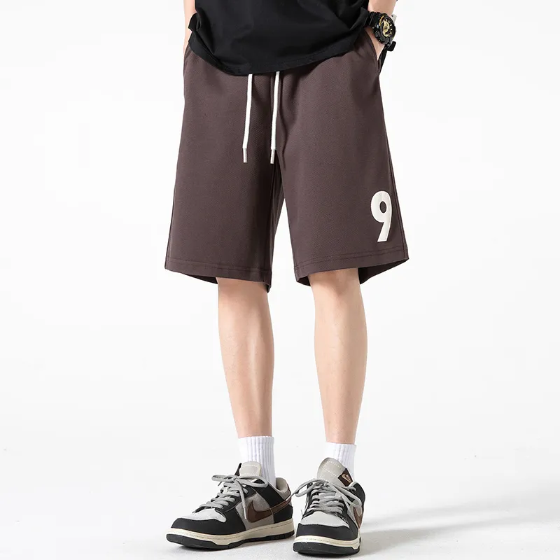 WOOD SOON Trendy Brand Sports Stretch Knee Length Pants Japanese Style Straight Fit Pants Unisex-13