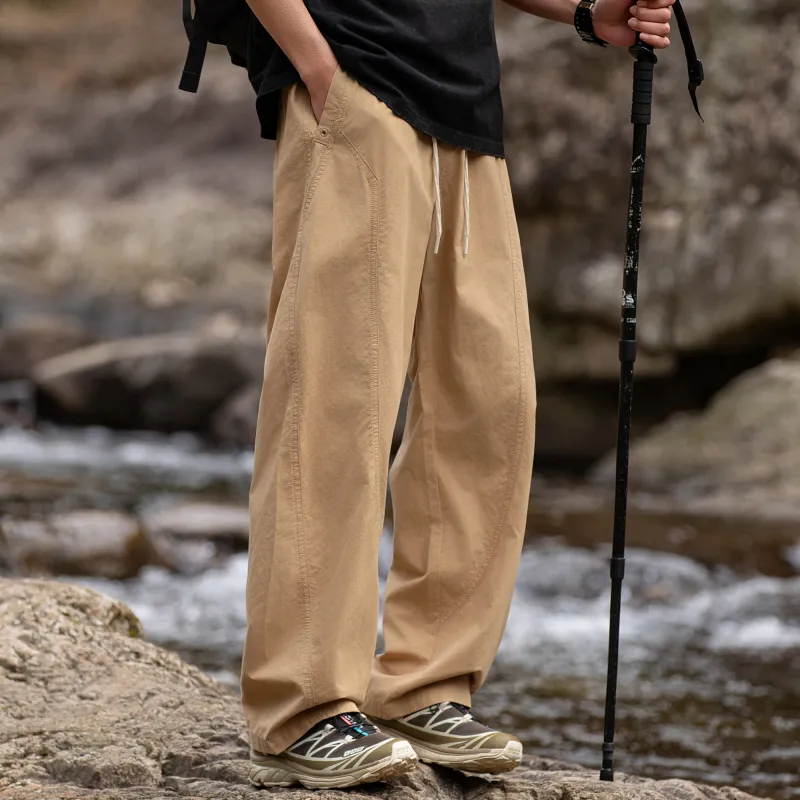 WOOD SOON Japanese Style Versatile Trendy Brand 100% Cotton Cargo Pants Unisex-13