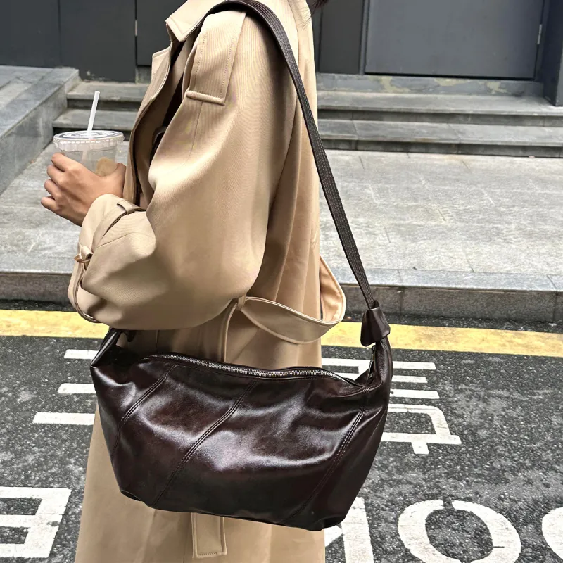 Dubaolu Synthetic Leather Shoulder Bag Crossbody Bag Regular Women's Coffee/Cocoa Brown/Burgundy-3