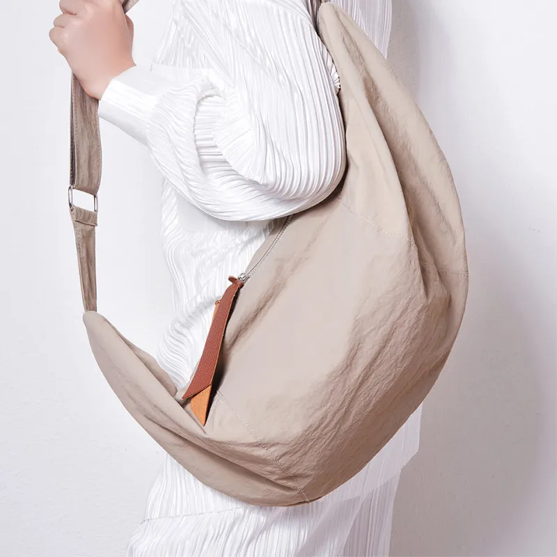 Dubaolu Fabric Crossbody Bag Medium Size Women's Khaki/Black-15