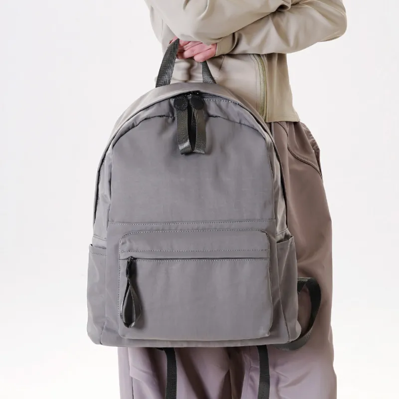 Dubaolu Fabric Backpack Large Size Unisex Black/Khaki/Gray-5