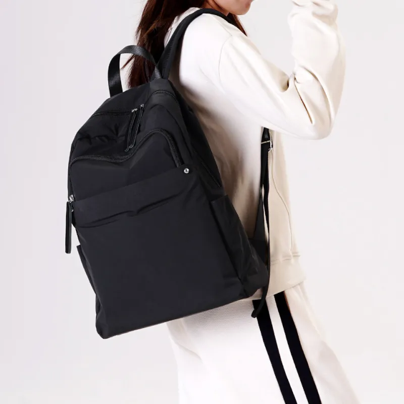 Dubaolu Fabric Backpack Large Size Unisex Black/Khaki/Gray-5