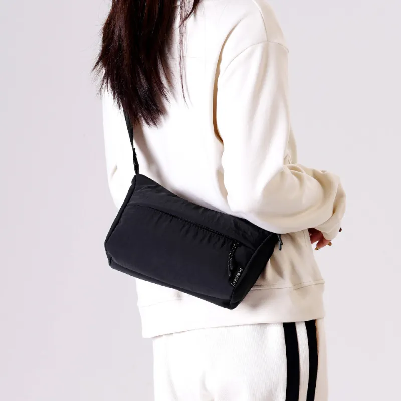 Dubaolu Fabric Dumpling Bag Crossbody Bag Medium Size Unisex Black/Khaki/Brown-12