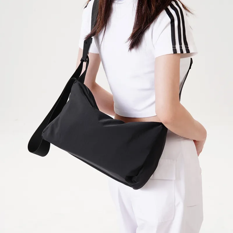 Dubaolu Fabric Shoulder Bag, Crossbody Bag Medium Size Women's Black-5
