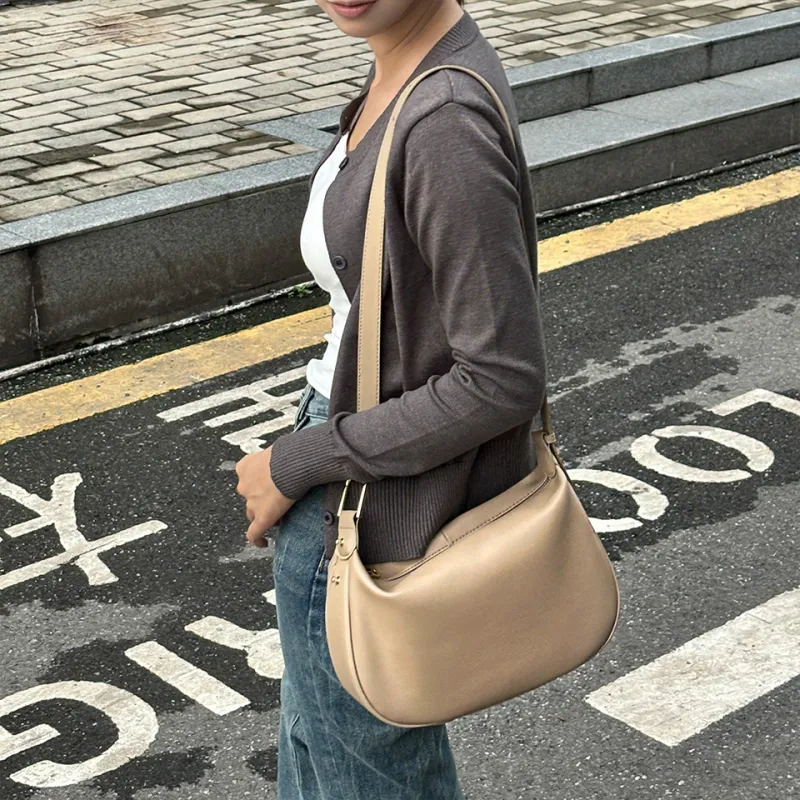 Dubaolu Synthetic Leather Crossbody Bag, Shoulder Bag Women's Caramel Brown/Classic Black/Ecru & Brown/Oat Apricot-22