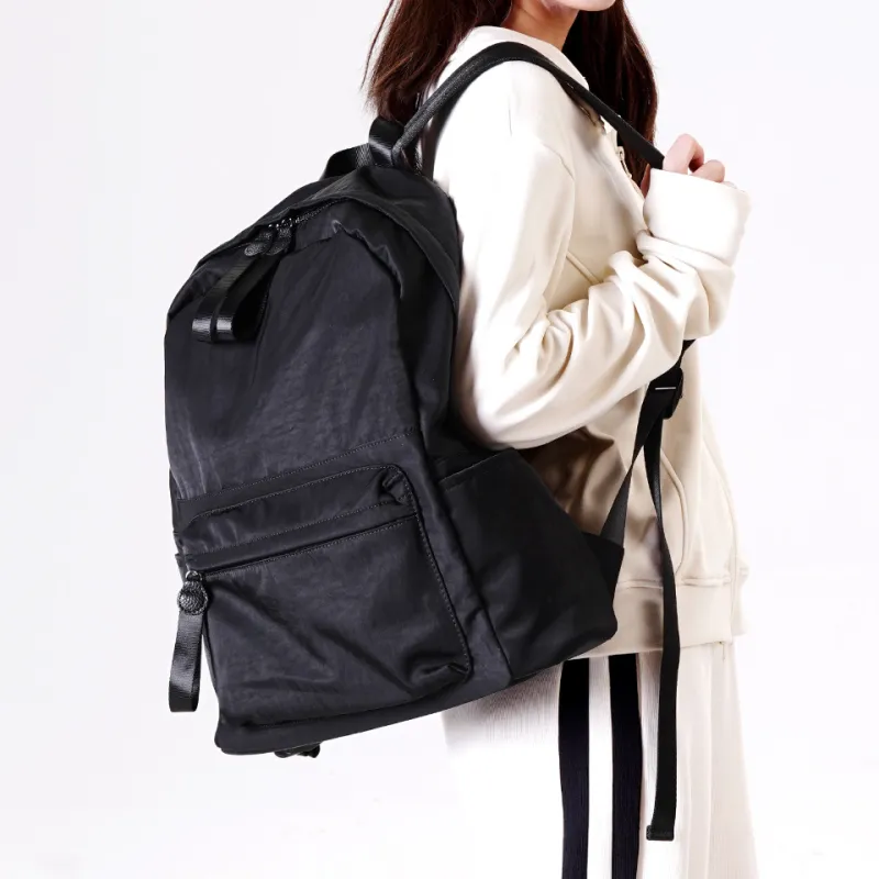 Dubaolu Fabric Backpack Large Size Unisex Black/Khaki/Gray-14
