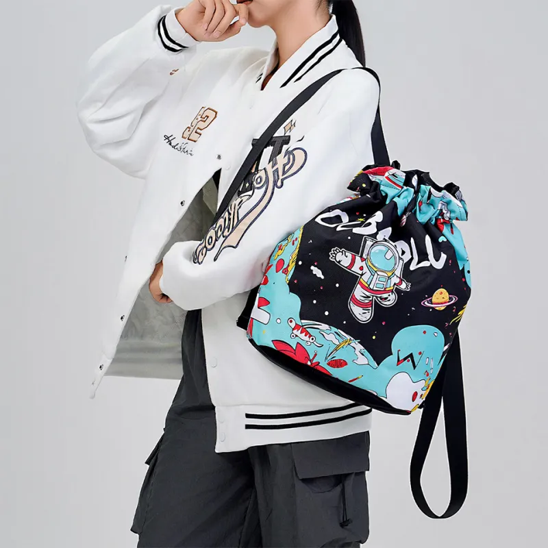 Dubaolu Fabric Basketball Backpack Large Size Unisex Black-18