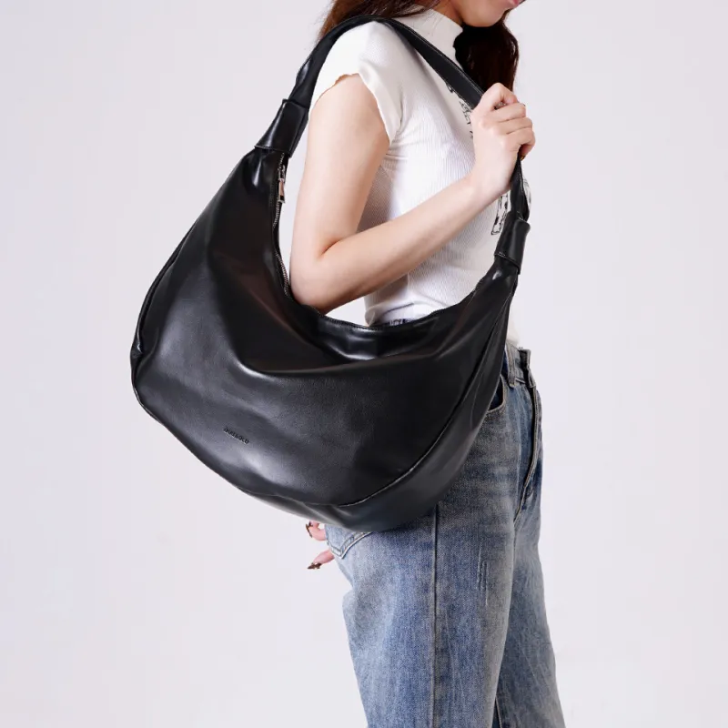 Dubaolu Synthetic Leather Shoulder Bag Large Size Women's Ecru/Gray/Black-16