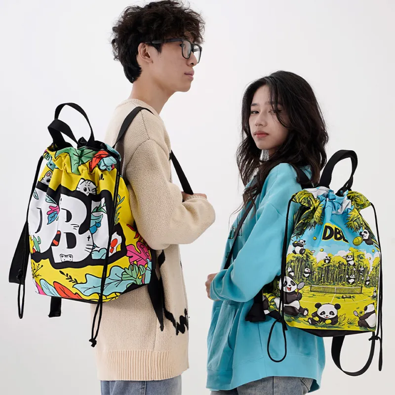 Dubaolu Fabric Backpack Large Size Unisex Black-5
