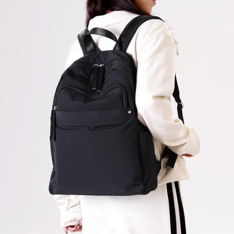Dubaolu Fabric Backpack Large Size Unisex Black/Khaki/Gray-6