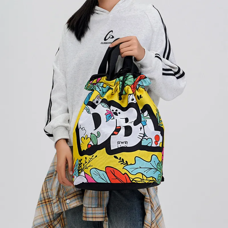 Dubaolu Fabric Backpack Large Size Unisex Black-6