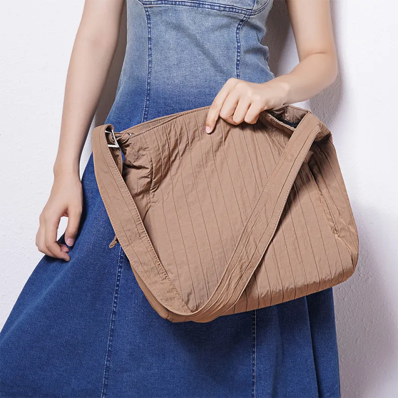 Dubaolu Fabric Shoulder Bag Women's Coffee/Black-5