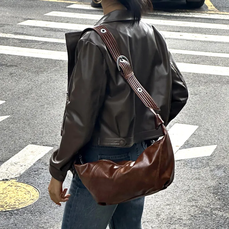 Dubaolu Synthetic Leather Shoulder Bag Crossbody Bag Regular Women's Coffee/Cocoa Brown/Burgundy-9