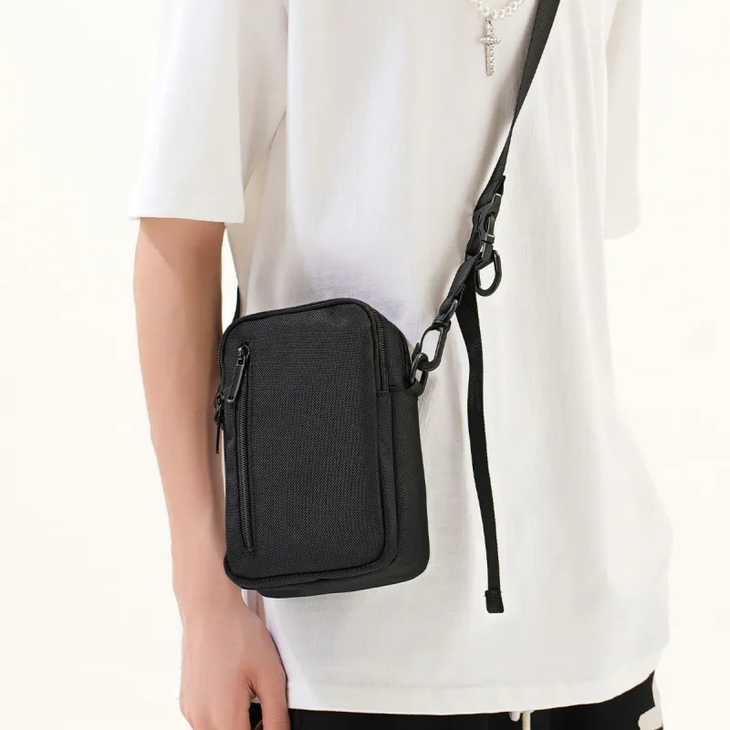Dubaolu Fabric Crossbody Bag Regular Men's Black-4