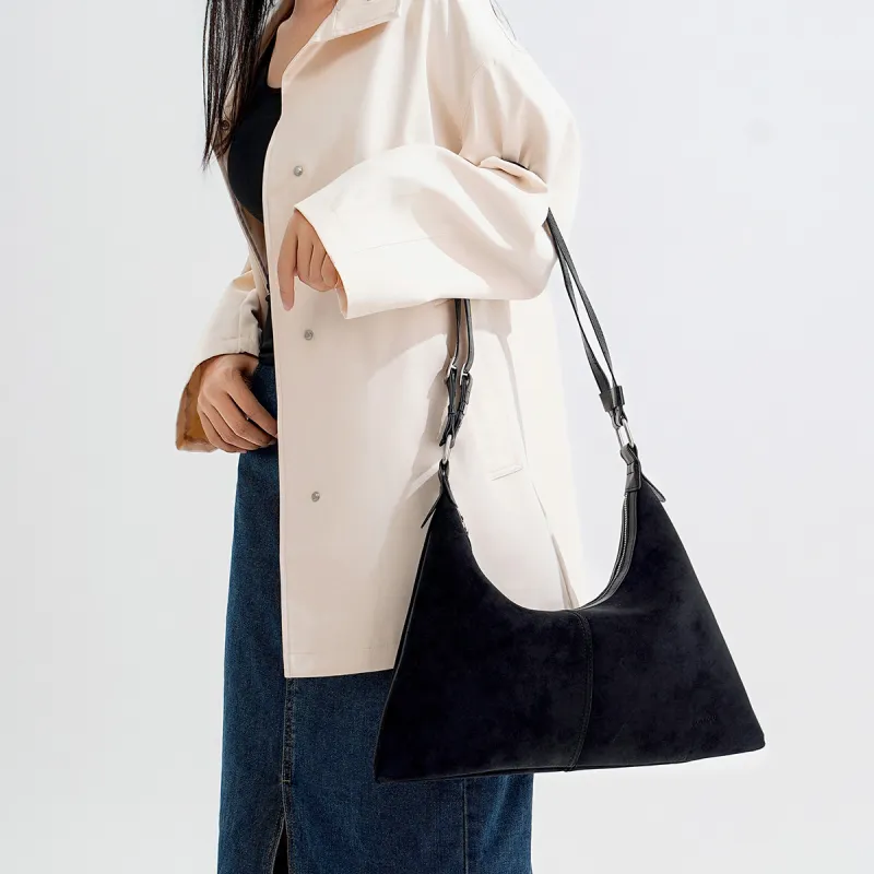 Dubaolu Synthetic Leather Shoulder Bag Regular Women's Chocolate/Black-11