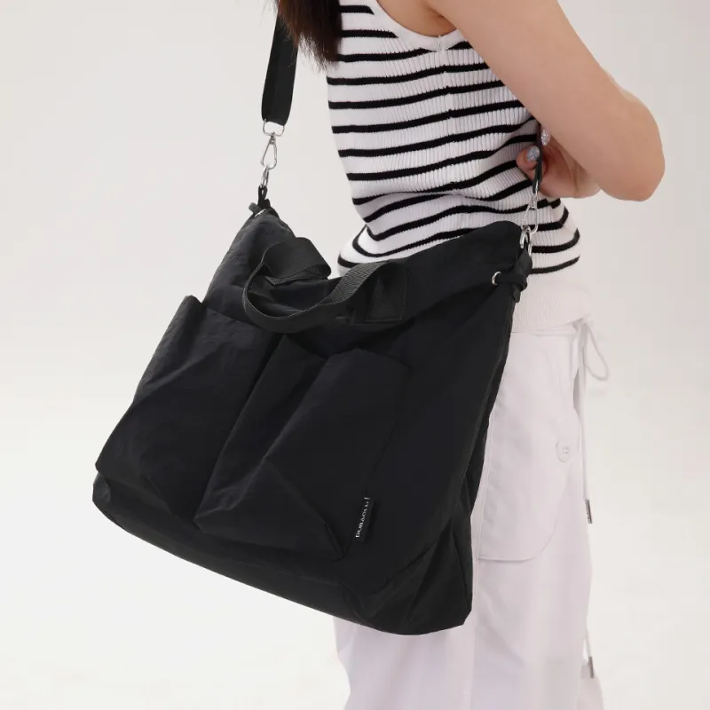 Dubaolu Fabric Tote Shoulder Bag, Crossbody Bag, Handbag Large Size Women's Khaki/Black-12
