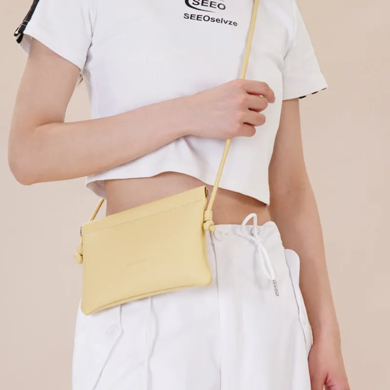 Dubaolu Synthetic Leather Cell Phone Pouch Small Size Women's Yellow/Ecru/Black/Pink-27