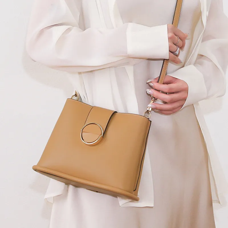 Dubaolu Polyurethane Bucket Bag, Chain Bag, Shoulder Bag Women's Milk Tea/Light Green/Ecru/Black-6