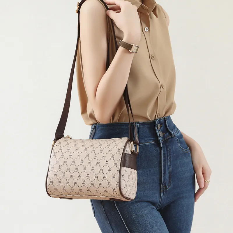 Dubaolu Microfiber Synthetic Leather Shoulder Bag Crossbody Bag Regular Women's Apricot-1