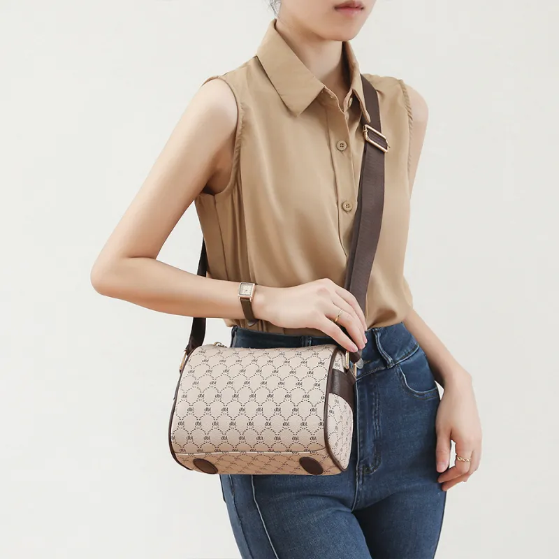 Dubaolu Microfiber Synthetic Leather Shoulder Bag Crossbody Bag Regular Women's Apricot-2