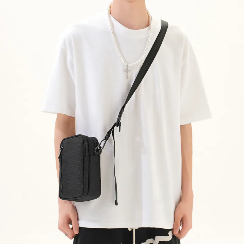 Dubaolu Fabric Crossbody Bag Regular Men's Black-2