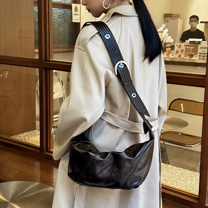 Dubaolu Synthetic Leather Shoulder Bag Crossbody Bag Regular Women's Coffee/Cocoa Brown/Burgundy-1