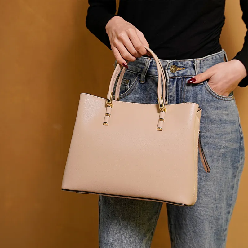 Dubaolu Cow Leather One Shoulder Crossbody Bag Multi Functional Wrist Handbag Large Size Women's Red/Apricot/Black-9