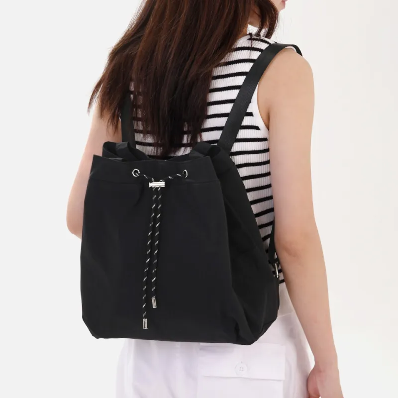Dubaolu Fabric Shoulder Bag Medium Size Women's Black/Gray-6