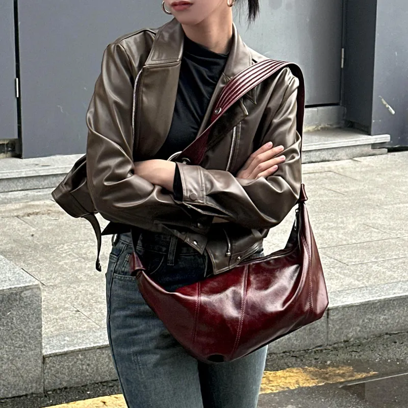 Dubaolu Synthetic Leather Shoulder Bag Crossbody Bag Regular Women's Coffee/Cocoa Brown/Burgundy-17